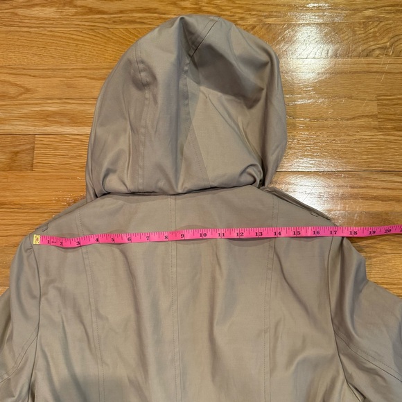 London Fog Classic Tan Trench Coat with Removable Hood size M - Picture 13 of 16